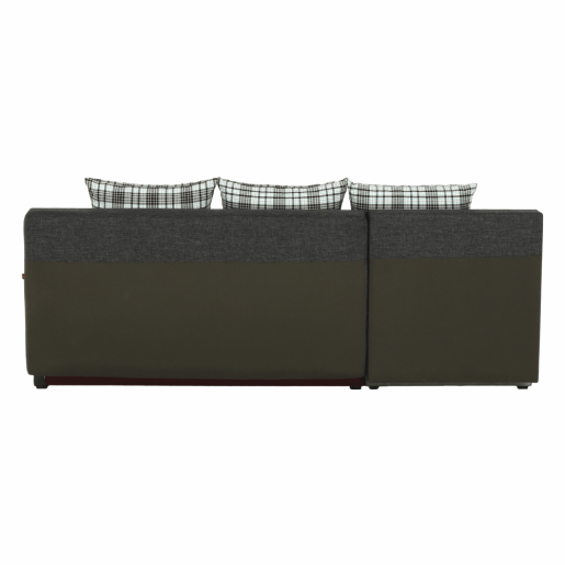Coltar extensibil cu tapiterie textil gri perne model stanga Mexx 203x140x75 cm