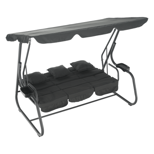 Leagan gradina 3 locuri gri Mija 219x130x168 cm