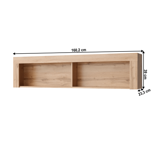 Raft perete stejar wotan Moratiz 160.2x23.3x39 cm 