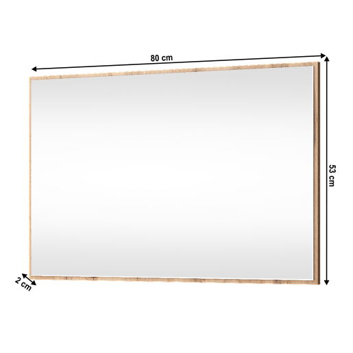 Oglinda stejar wotan Moratiz 80x2x53 cm