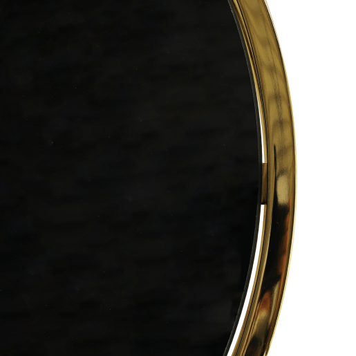 Set 2 mese cafea blat sticla neagra picioare crom auriu Morino 50x50x50 cm, 42x42x45 cm