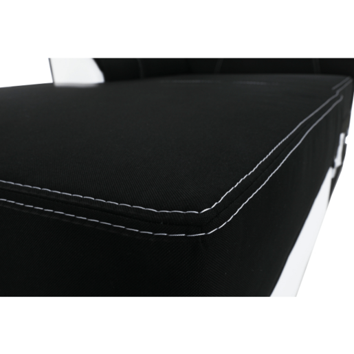 Coltar piele ecologica alba si textil negru model stanga Maruti 250x160x83 cm