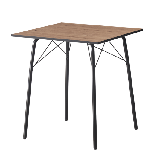Masa dining MDF stejar artisan neagra Nalak 70x70x75 cm