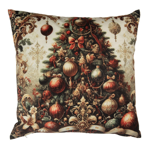 Perna decorativa Craciun Bradut poliester multicolor 45x45x4 cm