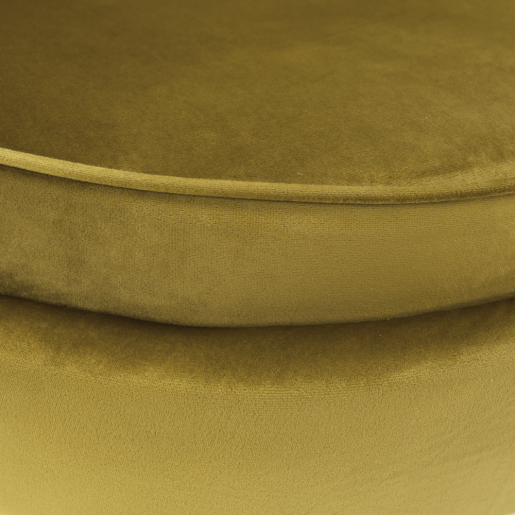 Fotoliu catifea galben mustar crom auriu Noblin 77x76x77 cm