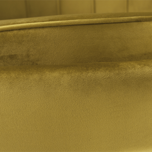 Fotoliu catifea galben mustar crom auriu Noblin 77x76x77 cm