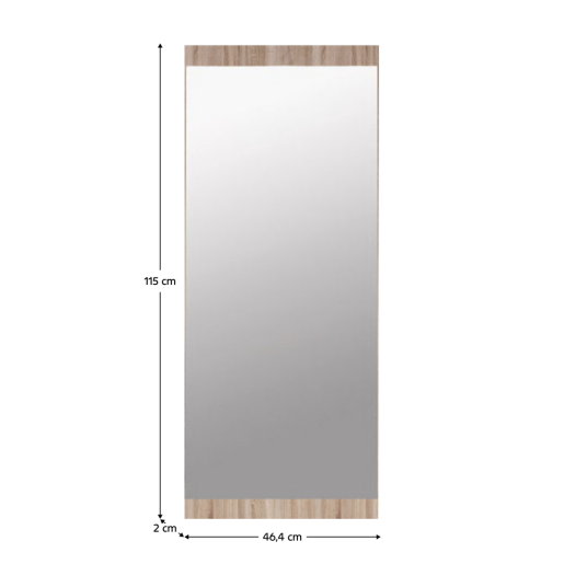 Oglinda perete DTD stejar sonoma Norty 46.4x2x115 cm