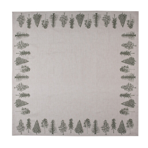 Fata masa bumbac bej verde Brazi 150x150 cm