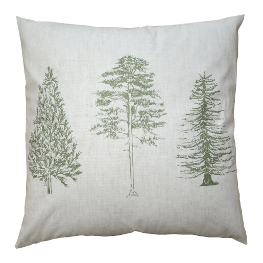 Set 2 fete perna textil bej verde Brazi 45x45 cm