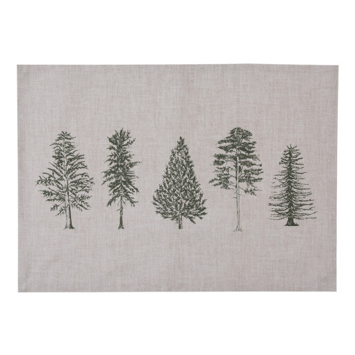 Set 6 suporturi farfurii bumbac bej verde Brazi (6) 48x33 cm