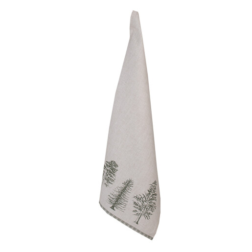 Prosop bucatarie bumbac bej verde Brazi 50x70 cm