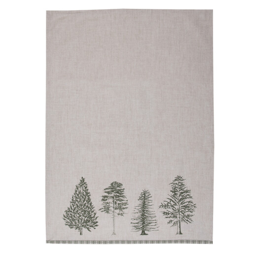Prosop bucatarie bumbac bej verde Brazi 50x70 cm