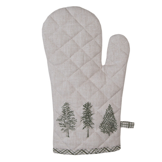 Set 2 manusi Forest termorezistente bumbac bej verde 18x30 cm