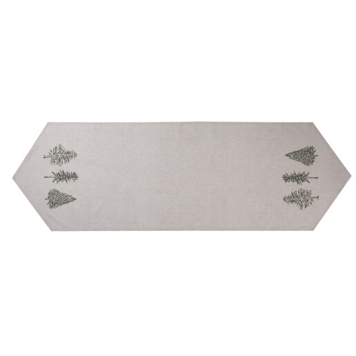 Traversa masa bumbac bej verde Brazi 50x160 cm