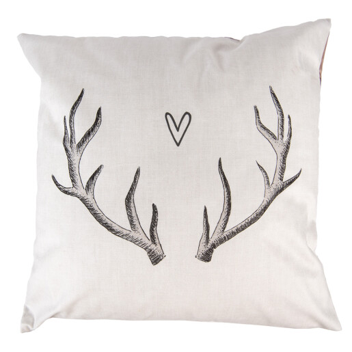 Fata perna textil Coarne Ren 45x45 cm