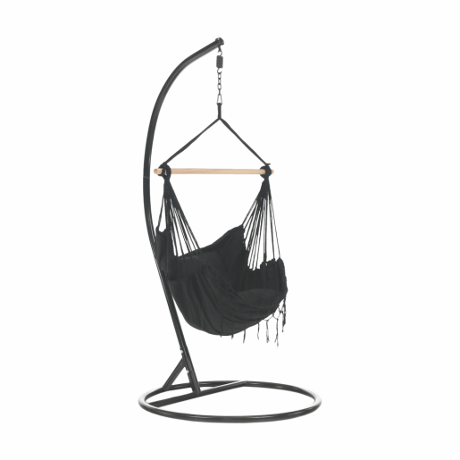 Hamac suspendabil din textil gri inchis Oframe 100x55x130 cm