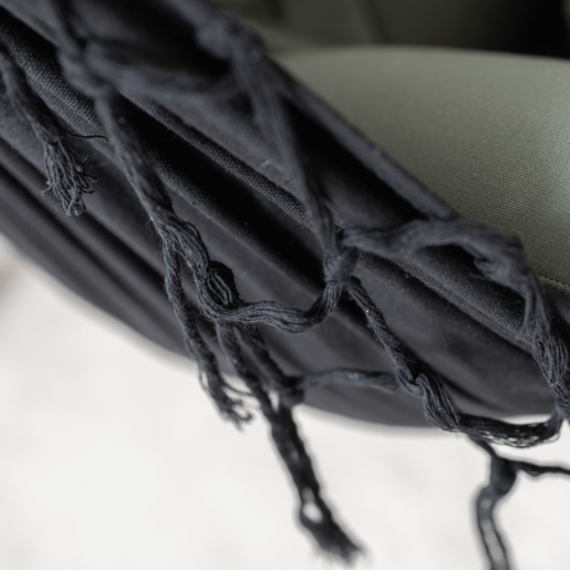 Hamac suspendabil din textil gri inchis Oframe 100x55x130 cm
