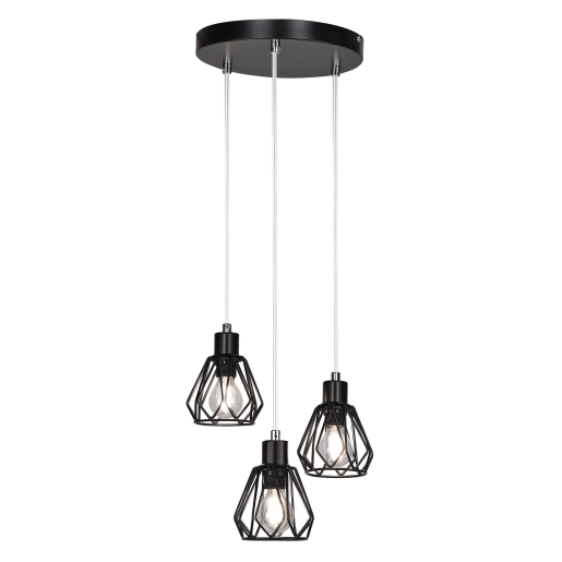Lustra metal negru Okira 22x22x114.7 cm