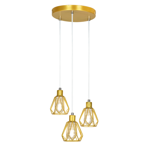 Lustra metal auriu Okira 22x22x114.7 cm