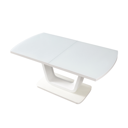 Masa dining extensibila alb lucios Olav 160-200x90x75 cm