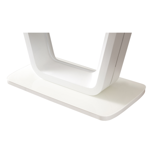 Masa dining extensibila alb lucios Olav 160-200x90x75 cm