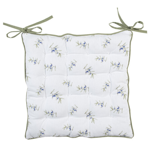 Set 2 perne scaune bumbac Masline 40x40x4 cm