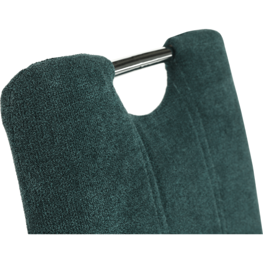 Scaun textil verde crom Oliva 42x52x97 cm
