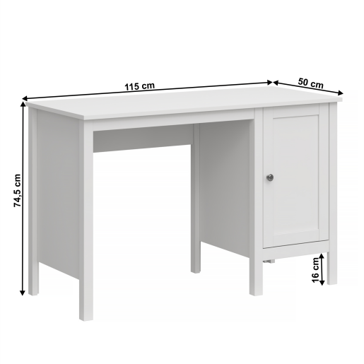 Birou DTD alb Olje 115x50x74.5 cm 