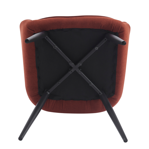 Fotoliu de design textil maro metal negru Oskor 55.5x58.5x83.5 cm