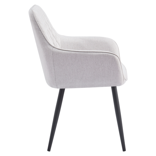Fotoliu de design textil gri metal negru Oskor 55.5x58.5x83.5 cm