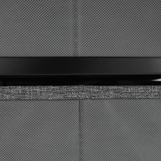 Noptiera, 2 sertare, din panza negru gri inchis, Palmera, 45x30x51 cm