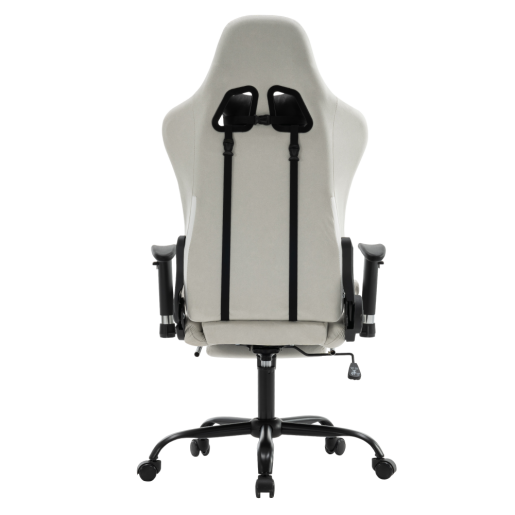 Scaun birou, gaming textil alb negru plastic negru Papibas 66x67x129-139 cm