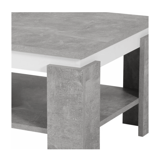 Masuta de cafea HDF gri alb 90x60x41 cm