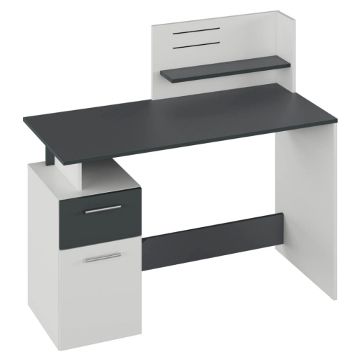 Birou DTD alb grafit Platon 121.5x55x109.5 cm
