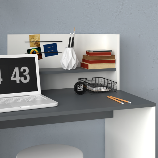 Birou DTD alb grafit Platon 121.5x55x109.5 cm