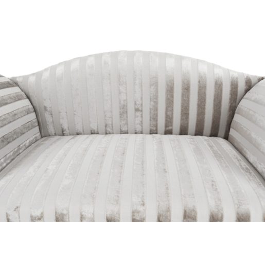 Canapea cu tapiterie textil bej gri si picioare lemn Fabricio 122x51x71.5 cm