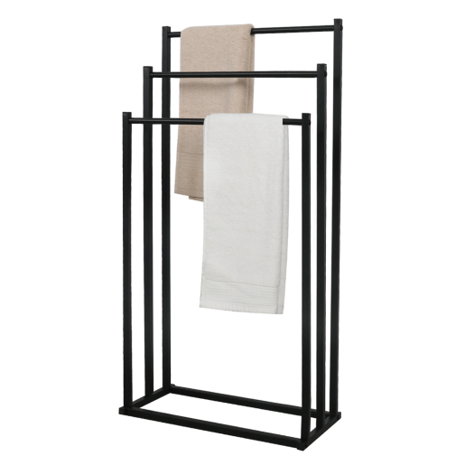 Suport prosoape metal negru Poldo 44x21.5x86 cm