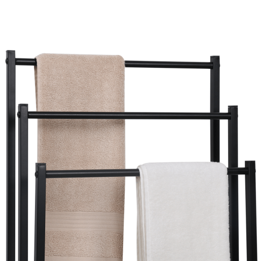Suport prosoape metal negru Poldo 44x21.5x86 cm