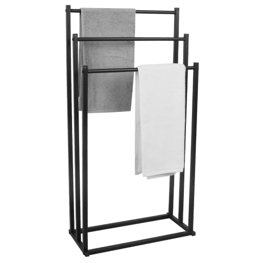 Suport prosoape metal negru Poldo 44x21.5x86 cm