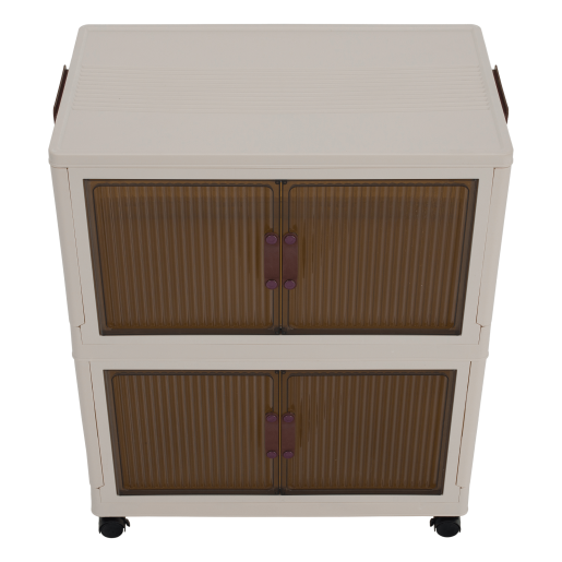 Dulap pliabil alb maro plastic POSA 60,5x38x72 cm