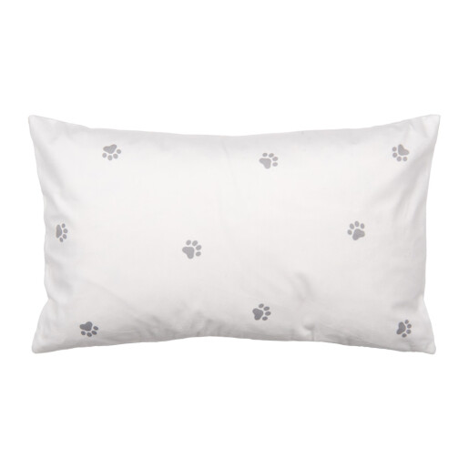 Fata perna textil alb negru Pisicute 30x50 cm