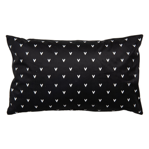 Fata perna textil alb negru Catelus 30x50 cm