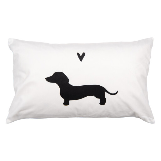 Perna decorativa Catelusi textil alb negru 30x50x4 cm