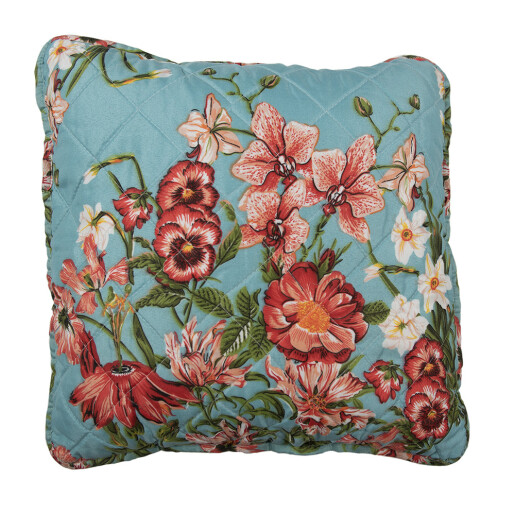 Set 2 fete perne textil Flowers 40x40 cm