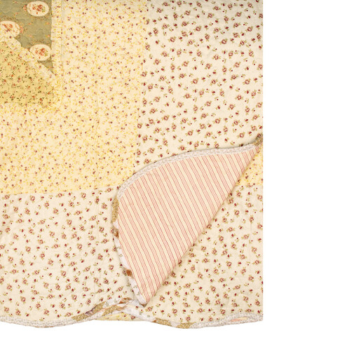 Set cuvertura pat, 2 fete perna textil multicolor 230x250 cm