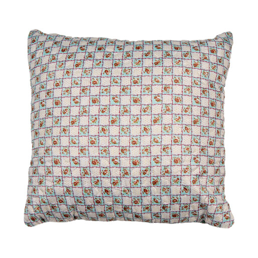 Fata perna textil multicolor matlasat Flowers 40x40 cm