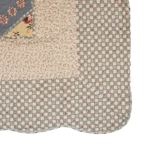Cuvertura textil matlasat multicolor Flowers 180x250 cm