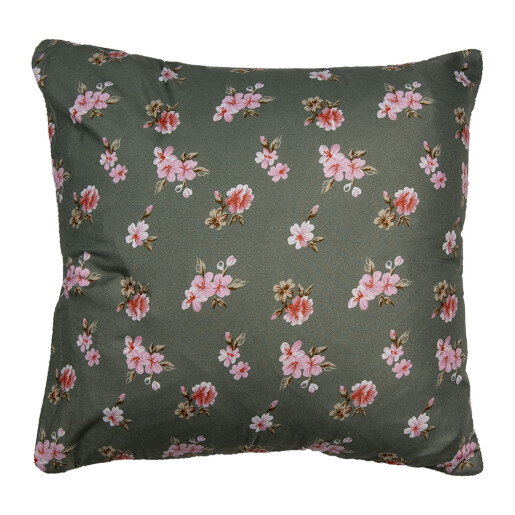 Fata perna textil matlasat Flowers 40x40 cm