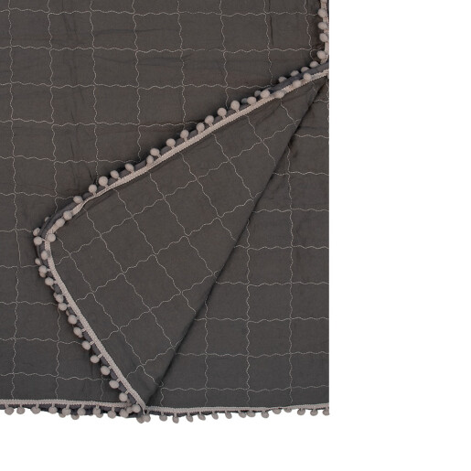 Cuvertura textil matlasat gri 220x240 cm