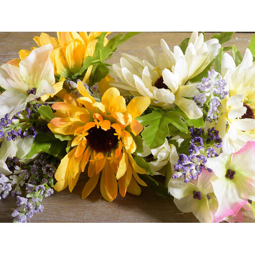 Buchet flori de camp si floarea soarelui Yellow 20 cm